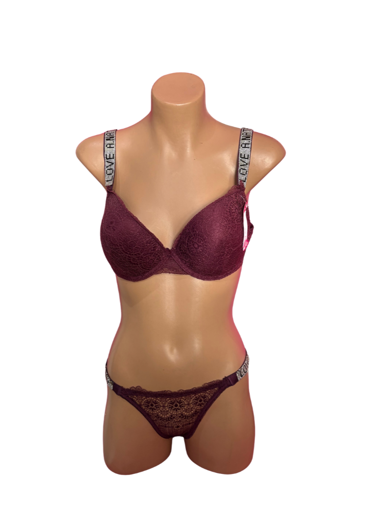 Deep Purple Bra Set