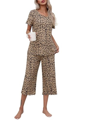 Leopard Print Capri Pj Set