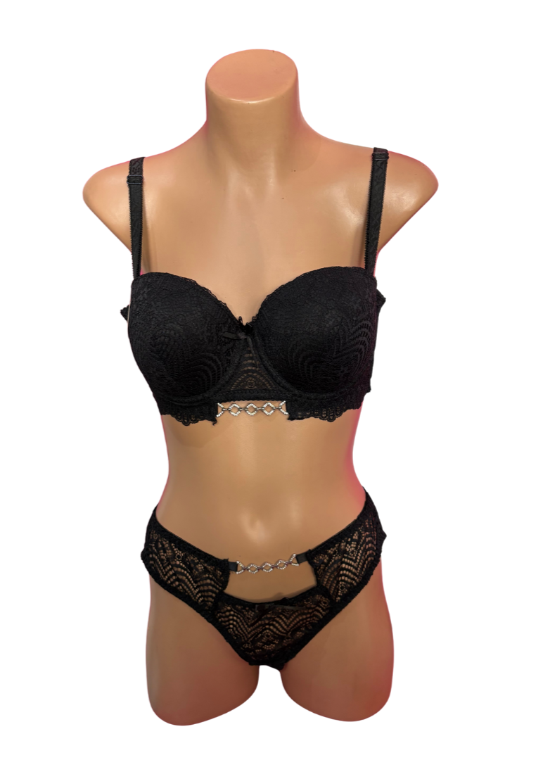 Diamante Bra Set
