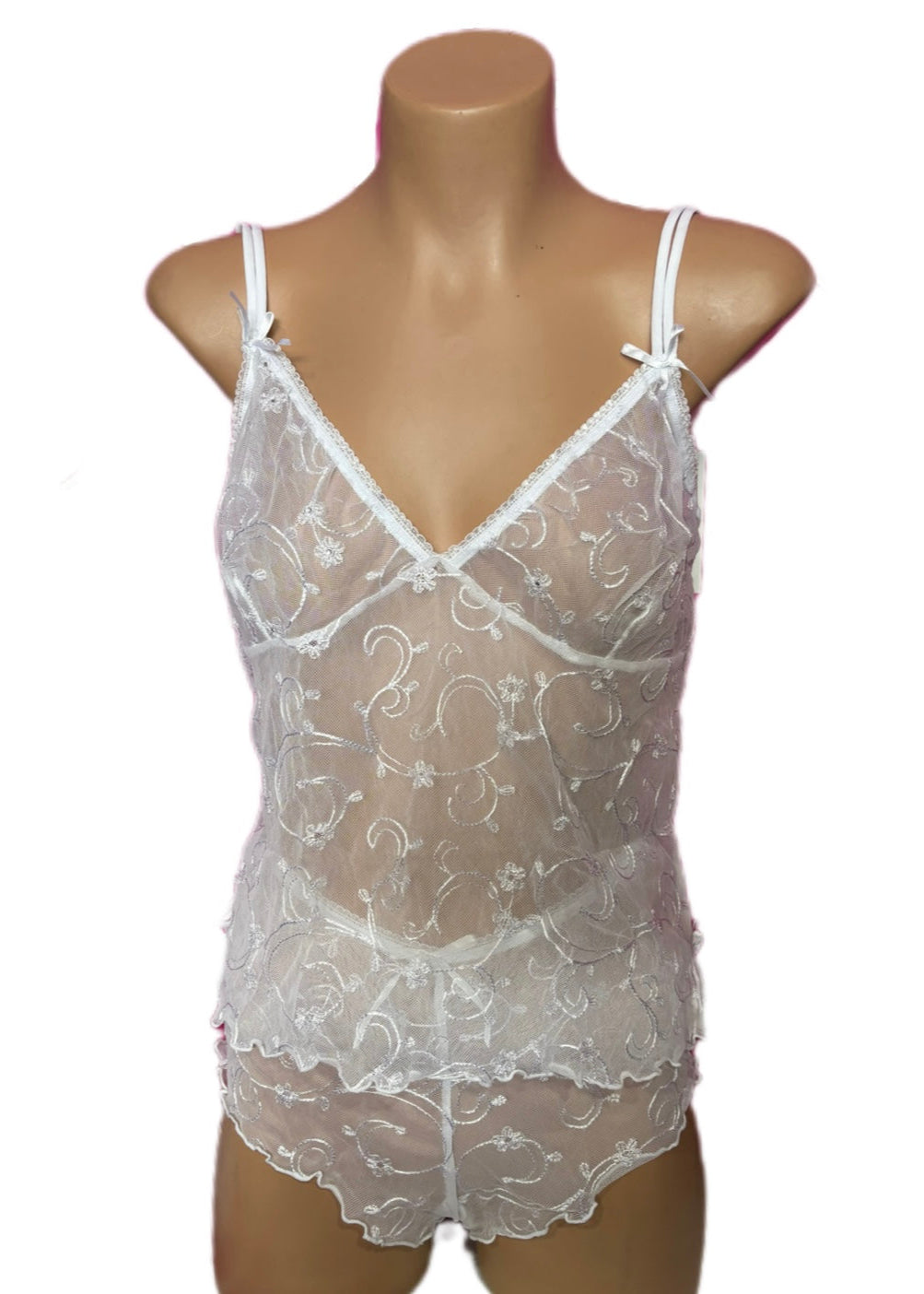 Sheer Lace Cami Set