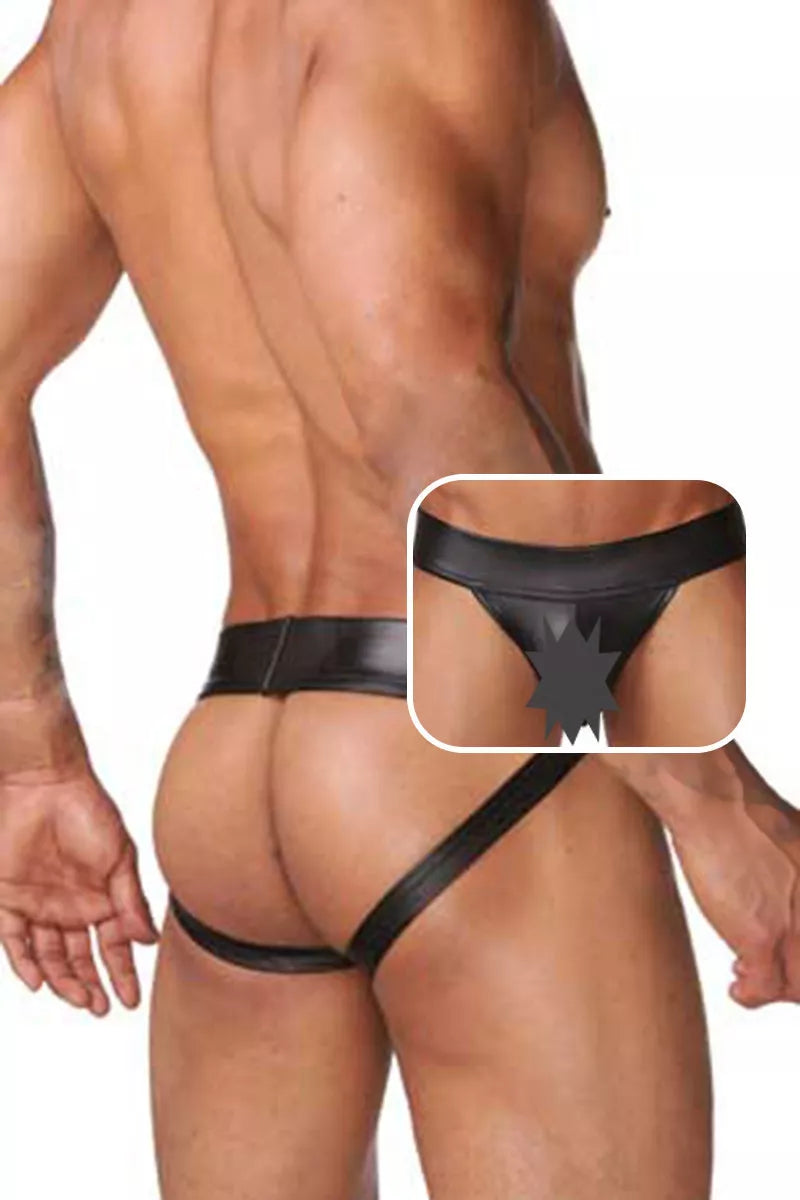 Men's Faux Leather G-string